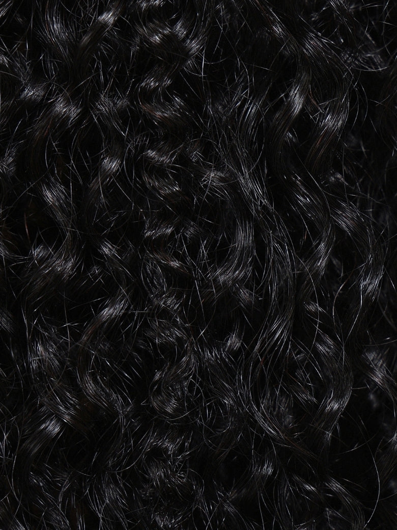 7x5 Pre Cut Lace Multi-Texture Mixed Curly Natural Black Wig Bleached Knots With Invisi Drawstring
